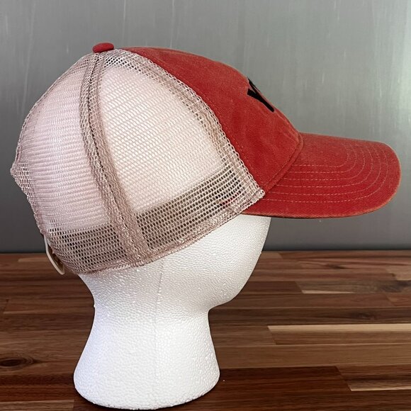 Yeti Coolers Snapback Trucker Hat One Size Fits Most Dad Hat Orange Red Mesh T t - Picture 4 of 10
